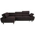 Ecksofa Molina Mini Graphitfarben Webstoff Graphitfarben 