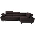 Ecksofa Molina Mini Graphitfarben Webstoff Graphitfarben 
