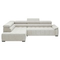 Ecksofa Gremio Links Sandfarben Chenille, Webstoff Sandfarben 