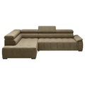Ecksofa Gremio Links Taupe Chenille, Webstoff Taupe 