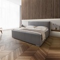 Bessagi Home, Boxspringbett Leonora ca. 200x200 cm Grau mit Topper