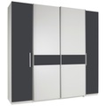 Modern Living, Kleiderschrank in Graphitfarben/Weiss