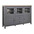 Sideboard ?Claudio? in Dunkelgrau/Eiche Artisan