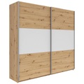 Schwebetürenschrank Saturn in Weiss/Eiche Artisan