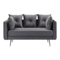 Sofa LUIS grau Samt