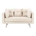 Bessagi Home, Sofa LUIS beige Samt