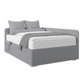 Polsterbett Remi 120/200 cm Silberfarben 