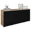 Sideboard Vera Eiche/schwarz  150/67,9/39,5 cm 3 Schublade(n) 