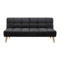 Bettsofa ALVA Schwarz Metallfuss