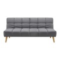 Bettsofa ALVA Dunkelgrau Holzfuss