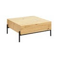 Couchtisch Holz 'Jasmina', Massiv, Eiche, ca. 85x80 cm,