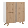 Bessagi Home, Highboard Holz, 'Vira', Massiv, Kiefer, 110/125/43 cm