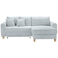 Ecksofa Lille Grau Cord Grau 
