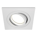 Einbaustrahler Atom, GU10, weiß, eckiger Rahmen