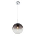 GLOBO VARUS Hängeleuchte nickel matt, Glas rauch, D:200, H:1200, exkl. 1xE27 40W 230V