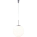 GLOBO BALLA Hängeleuchte nickel matt, Glas opal satiniert, D:300, H:1800, exkl. 1xE27