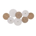 Wanddeko Ornament in Naturfarben/Weiss