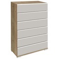 Venda Highboard 75/120/42 cm , Loft , Champagner, Eiche Bianco , Metall , 75x120x42 cm , Dekorfolie,glänzend,Nachbildung , Typenauswahl, Beimöbel erhältlich, stehend , 000442002193