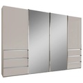 Novel Schwebetürenschrank in champagner , Malibu , Metall , 8 Fächer , 330x217x67 cm , Dekorfolie,Dekorfolie,Nachbildung,Nachbildung , Typenauswahl, Beimöbel erhältlich, umfangreiches Zubehör erhältlich, In verschiedenen Grössen erhältlich, i