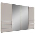 Novel Schwebetürenschrank in champagner , Malibu , Metall , 8 Fächer , 330x236x67 cm , Dekorfolie,Dekorfolie,Nachbildung,Nachbildung , Typenauswahl, Beimöbel erhältlich, umfangreiches Zubehör erhältlich, In verschiedenen Grössen erhältlich, i