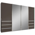 Novel Schwebetürenschrank in dunkelgrau , Malibu , Metall , 8 Fächer , 330x236x67 cm , Dekorfolie,Dekorfolie,Nachbildung,Nachbildung , Typenauswahl, Beimöbel erhältlich, umfangreiches Zubehör erhältlich, In verschiedenen Grössen erhältlich, i