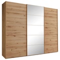 Linea Natura Schwebetürenschrank in eiche bianco , Cardiff , Holzwerkstoff , teilmassiv , 6 Fächer , 250x236x67 cm , glänzend,Echtholz, Nachbildung , in verschiedenen Holzarten erhältlich, In verschiedenen Grössen erhältlich , 000442029508