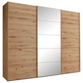 Linea Natura Schwebetürenschrank in eiche bianco , Cardiff , Holzwerkstoff , teilmassiv , 6 Fächer , 300x217x67 cm , glänzend,Echtholz, Nachbildung , in verschiedenen Holzarten erhältlich, In verschiedenen Grössen erhältlich , 000442029512