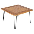 Xora Couchtisch in holz, metall 70/70/45 cm , Jamuna , Naturfarben, Schwarz , Recyclingholz, Ulme , massiv , 70x45x70 cm , pulverbeschichtet,antik,Echtholz , 000480000102