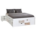 Funktionsbett aus FSC-Massivholz weiss