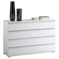 Moderano Kommode 120/80/40 cm , Delta , weiss , Kunststoff , 120x80x40 cm , Dekorfolie,glänzend,Nachbildung , Typenauswahl, stehend, In verschiedenen Grössen erhältlich, in verschiedenen Holzdekoren erhältlich , 000531002370