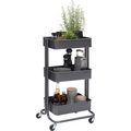 Carryhome Allzweckwagen , Mike -Top- , Dunkelgrau , Metall , 3 Fächer , 43x78.5x35 cm , pulverbeschichtet , 000537000502