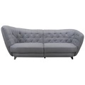 MID.YOU Megasofa in mikrofaser grau , Retro , Textil , 256x85x115 cm , Mikrofaser , 000552043201