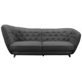 MID.YOU Megasofa in mikrofaser anthrazit , Retro , Textil , 256x98x115 cm , Mikrofaser , 000552043204