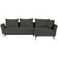 Carryhome Ecksofa in webstoff dunkelgrün , Calabria , Textil , 282x182 cm , matt,Webstoff , Stoffauswahl, seitenverkehrt erhältlich , 000553009320