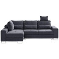 Hom`in Ecksofa in flachgewebe schwarz , Asti , 260x188 cm , 000553011010