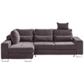 Hom`in Ecksofa in flachgewebe taupe , Asti , 260x188 cm , 000553011021