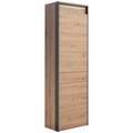 Voleo, Voleo Garderobenschrank 60/200/38 cm , Edra , Schwarz, Eichefarben , Holzwerkstoff , 1 Fächer , 60x200x38 cm , Melamin,Nachbildung,Nachbildung , Beimöbel erhältlich , 000589000504