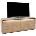 Voleo, Voleo Lowboard 173/63/47 cm , Edra , Schwarz, Eiche Artisan , Holzwerkstoff , 2 Fächer , 173x63x47 cm , Melamin,Melamin,Nachbildung,Nachbildung , Typenauswahl, Beimöbel erhältlich, Beleuchtung , 000589000517