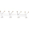 Boxxx Hakenleiste 60/12/5 cm , Karl -Sb- , Chromfarben , Holz, Metall , Buche , 60x12x5 cm , verchromt,Natur,Echtholz , 000640009201