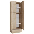 MID.YOU Kleiderschrank in weiss, sonoma eiche , Lona Xxl , Kunststoff , 1 Schubladen , 70x200x39 cm , melaminharzbeschichtet,Nachbildung , 000657007679