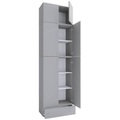 MID.YOU, MID.YOU Kleiderschrank in grau, weiss , Lona Xxl , Kunststoff , 1 Schubladen , 70x240x39 cm , melaminharzbeschichtet,Nachbildung , 000657007685