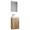MID.YOU Gästebad 41 cm , 3Tlg-Slito , Honigeiche , Holzwerkstoff , 41 cm , melaminharzbeschichtet,Nachbildung , hängend , 000657023102