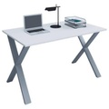 MID.YOU Schreibtisch 110/80/76 cm in silberfarben, weiss , Lona , Holzwerkstoff , 80x76 cm , melaminharzbeschichtet,Nachbildung , in verschiedenen Holz-Dekoren erhältlich , 000657026315