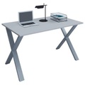 MID.YOU Schreibtisch 140/80/76 cm in grau, silberfarben , Lona , Holzwerkstoff , 80x76 cm , melaminharzbeschichtet,Nachbildung , in verschiedenen Holz-Dekoren erhältlich , 00065702632X