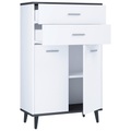 MID.YOU Highboard 60/97/28 cm , Lindas , Anthrazit, Weiss , Metall , Holzoptik , 1 Fächer , 60x97x28 cm , melaminharzbeschichtet,melaminharzbeschichtet,Nachbildung,Nachbildung , stehend, in verschiedenen Holzdekoren erhältlich , 000657027704