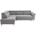 Stylife Ecksofa in webstoff grau, flieder , Ritmo -Exklusiv- , 265x200 cm , 000682001609