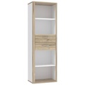 Xora Regal 65,5/198,3/41,3 cm weiss, eichefarben , Tess , Holzwerkstoff , 2 Schubladen , 65.5x198.3x41.3 cm , Dekorfolie,Nachbildung , stehend,stehend,stehend , 000687023306