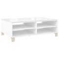 HomIn, Hom`in Couchtisch in glas, holzwerkstoff 110,4/69,8/38 cm , Poole , weiss , 69.8x38 cm , Dekorfolie,farbig,Nachbildung , offenes Fach , 000687038614