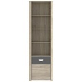 Carryhome Regal 59/194/41 cm anthrazit, sonoma eiche , Yoop , Holzwerkstoff , 59x194x41 cm , Dekorfolie,Nachbildung , Typenauswahl , 000687054403