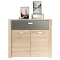 Carryhome, Carryhome Kommode 94/82/41 cm , Yoop , Anthrazit, Sonoma Eiche , Holzwerkstoff , 94x82x41 cm , Dekorfolie,Nachbildung , Typenauswahl , 000687054404